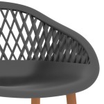 vidaXL Scaune de bar, 2 buc., gri vidaXL Scaune de bar, 2 buc., gri