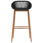 vidaXL Scaune de bar, 4 buc., negru vidaXL Scaune de bar, 4 buc., negru