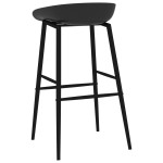 vidaXL Scaune de bar, 4 buc., negru