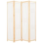 vidaXL Paravan de cameră cu 4 panouri, crem, 160x170x4 cm, textil vidaXL Paravan de cameră cu 4 panouri, crem, 160x170x4 cm, textil