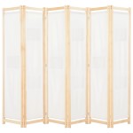 vidaXL Paravan cameră, 6 panouri, crem, 240x170 x4 cm, material textil vidaXL Paravan cameră, 6 panouri, crem, 240x170 x4 cm, material textil