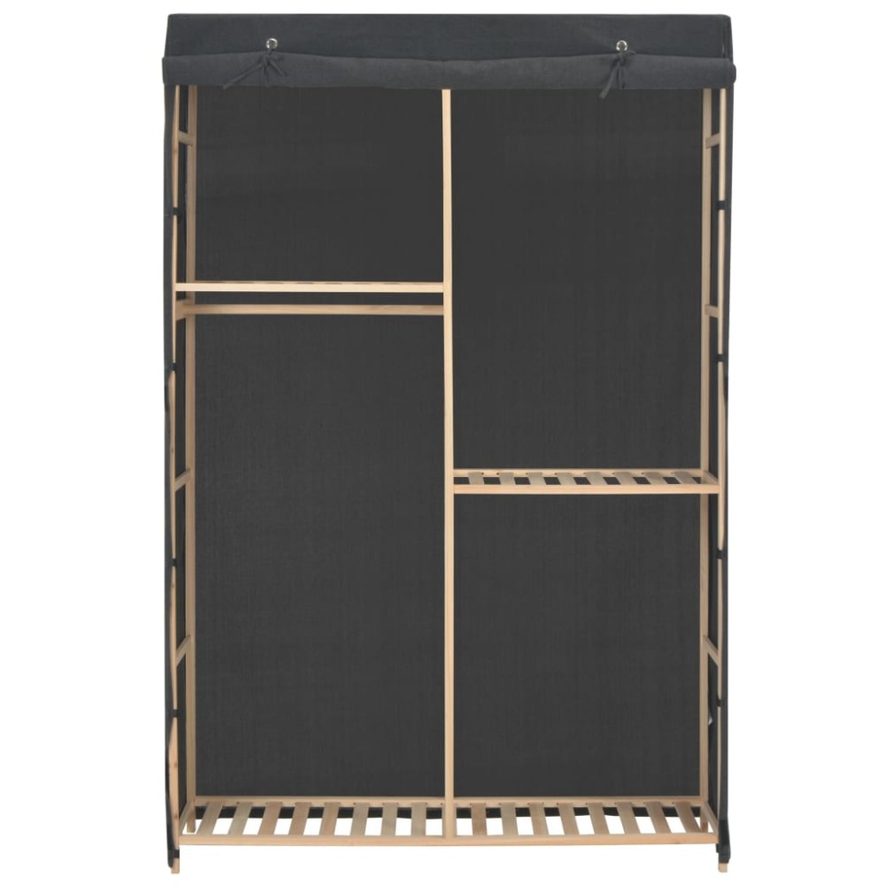 vidaXL Șifonier cu 3 rafturi, gri, 110 x 40 x 170 cm, material textil