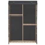 vidaXL Șifonier cu 3 rafturi, gri, 110 x 40 x 170 cm, material textil vidaXL Șifonier cu 3 rafturi, gri, 110 x 40 x 170 cm, material textil