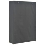vidaXL Șifonier cu 3 rafturi, gri, 110 x 40 x 170 cm, material textil vidaXL Șifonier cu 3 rafturi, gri, 110 x 40 x 170 cm, material textil
