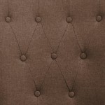 vidaXL Scaun de bucătărie cu brațe, maro, material textil vidaXL Scaun de bucătărie cu brațe, maro, material textil