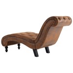 vidaXL Șezlong, maro, piele întoarsă ecologică