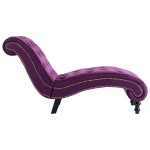 vidaXL Șezlong, violet, catifea vidaXL Șezlong, violet, catifea