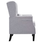 vidaXL Fotoliu, gri deschis, material textil vidaXL Fotoliu, gri deschis, material textil