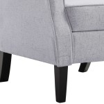 vidaXL Fotoliu, gri deschis, material textil vidaXL Fotoliu, gri deschis, material textil