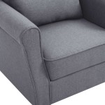 vidaXL Fotoliu, gri închis, material textil