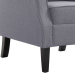 vidaXL Fotoliu, gri închis, material textil