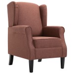 vidaXL Fotoliu, maro, material textil