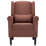 vidaXL Fotoliu, maro, material textil