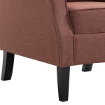 vidaXL Fotoliu, maro, material textil