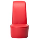 vidaXL Scaun, design toc înalt, roșu, piele ecologică