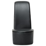 vidaXL Scaun, design toc înalt, negru, piele ecologică