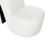 vidaXL Scaun, design toc înalt, alb, piele ecologică