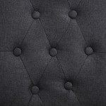 vidaXL Scaune de bucătărie, 2 buc., gri închis, material textil vidaXL Scaune de bucătărie, 2 buc., gri închis, material textil