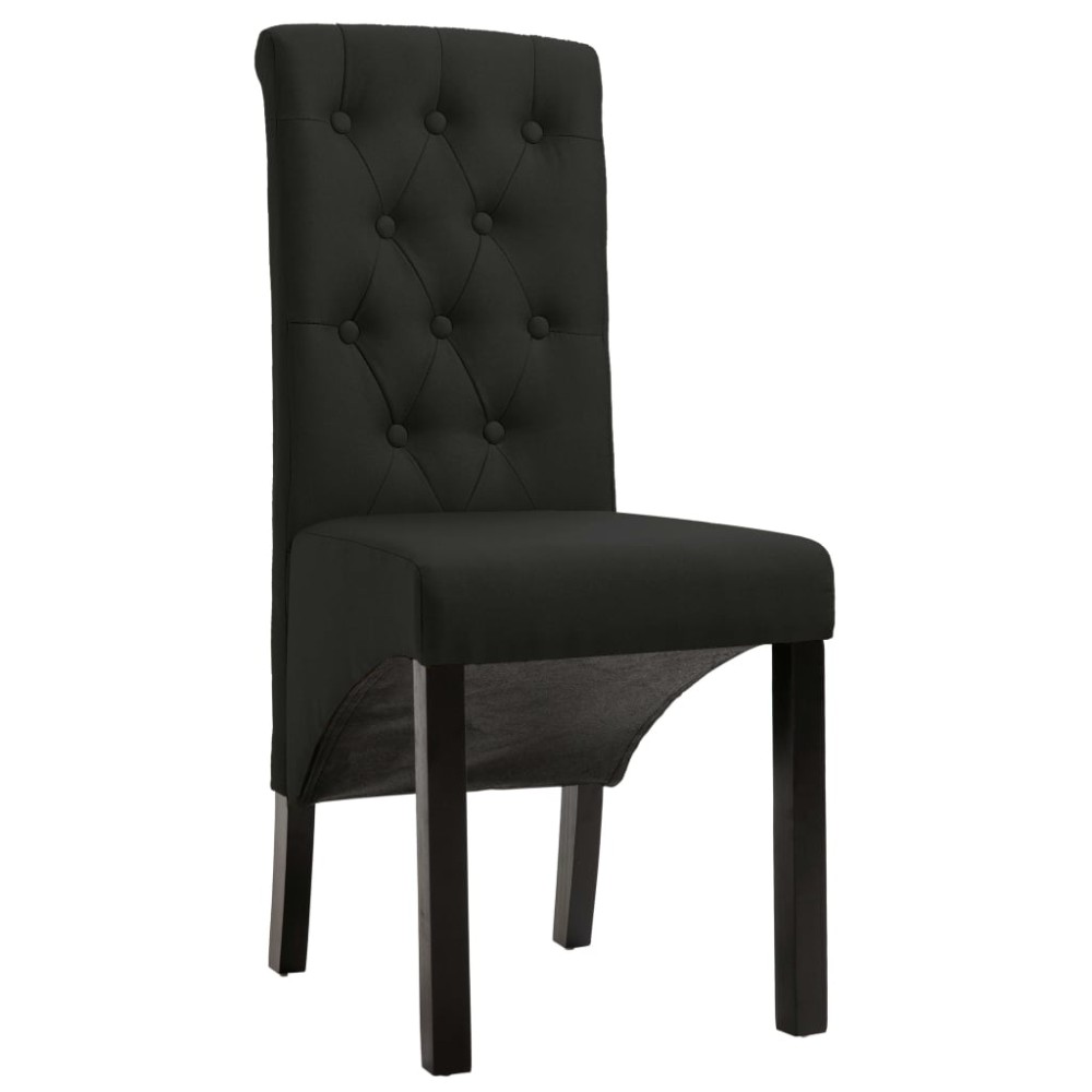 vidaXL Scaune de bucătărie, 2 buc. negru, textil