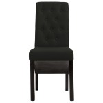 vidaXL Scaune de bucătărie, 2 buc. negru, textil vidaXL Scaune de bucătărie, 2 buc. negru, textil