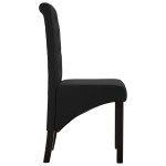 vidaXL Scaune de bucătărie, 2 buc. negru, textil vidaXL Scaune de bucătărie, 2 buc. negru, textil
