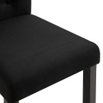 vidaXL Scaune de bucătărie, 2 buc. negru, textil vidaXL Scaune de bucătărie, 2 buc. negru, textil