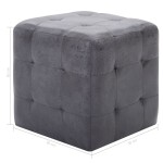 vidaXL Noptiere, 2 buc., gri, 30x30x30 cm, piele întoarsă ecologică vidaXL Noptiere, 2 buc., gri, 30x30x30 cm, piele întoarsă ecologică
