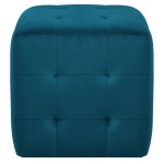 vidaXL Noptiere, 2 buc., albastru, 30x30x30 cm, țesătură din catifea vidaXL Noptiere, 2 buc., albastru, 30x30x30 cm, țesătură din catifea
