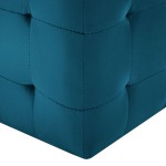 vidaXL Noptiere, 2 buc., albastru, 30x30x30 cm, țesătură din catifea vidaXL Noptiere, 2 buc., albastru, 30x30x30 cm, țesătură din catifea
