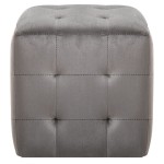 vidaXL Noptiere, 2 buc., gri, 30 x 30 x 30 cm, țesătură din catifea vidaXL Noptiere, 2 buc., gri, 30 x 30 x 30 cm, țesătură din catifea