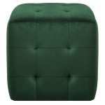 vidaXL Noptiere, 2 buc., verde, 30 x 30 x 30 cm, țesătură catifea
