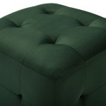 vidaXL Noptiere, 2 buc., verde, 30 x 30 x 30 cm, țesătură catifea