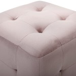 vidaXL Noptiere, 2 buc., roz, 30 x 30 x 30 cm, țesătură din catifea vidaXL Noptiere, 2 buc., roz, 30 x 30 x 30 cm, țesătură din catifea