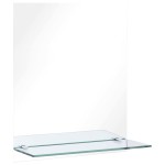 vidaXL Oglindă de perete cu raft, 20 x 40 cm, sticlă securizată vidaXL Oglindă de perete cu raft, 20 x 40 cm, sticlă securizată