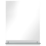 vidaXL Oglindă de perete cu raft, 20 x 40 cm, sticlă securizată vidaXL Oglindă de perete cu raft, 20 x 40 cm, sticlă securizată