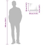 vidaXL Oglindă de perete cu raft, 30 x 30 cm, sticlă securizată