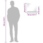 vidaXL Oglindă de perete cu raft, 40 x 40 cm, sticlă securizată