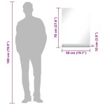 vidaXL Oglindă de perete cu raft, 50 x 70 cm, sticlă securizată