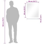 vidaXL Oglindă de perete cu raft, 50 x 60 cm, sticlă securizată