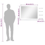 vidaXL Oglindă de perete cu 5 rafturi, argintiu, 80 x 60 cm