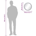 vidaXL Oglindă de perete, 40 cm, sticlă securizată