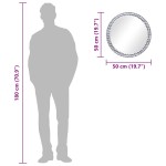 vidaXL Oglindă de perete, 50 cm, sticlă securizată vidaXL Oglindă de perete, 50 cm, sticlă securizată