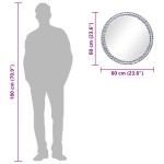 vidaXL Oglindă de perete, 60 cm, sticlă securizată vidaXL Oglindă de perete, 60 cm, sticlă securizată