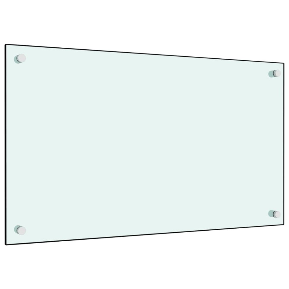 vidaXL Panou antistropi de bucătărie, alb, 70x40 cm, sticlă securizată