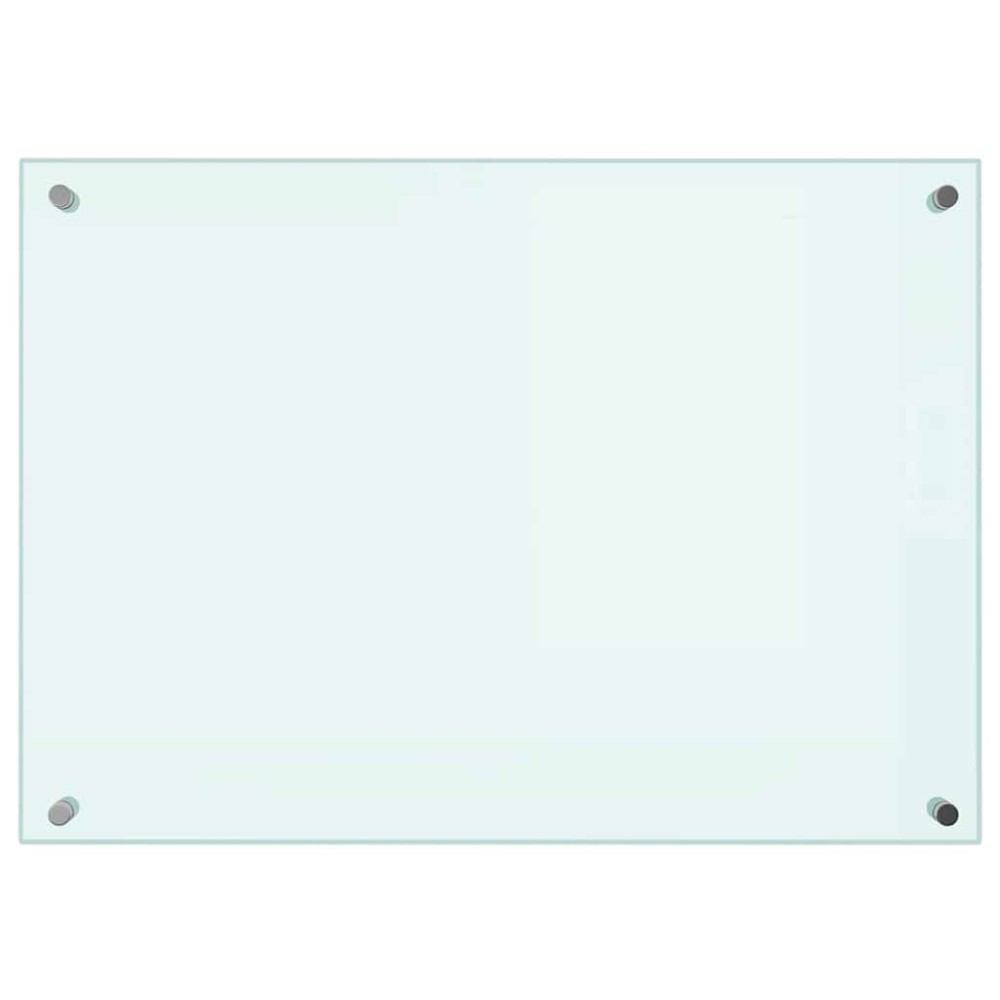 vidaXL Panou antistropi de bucătărie, alb, 70x50 cm, sticlă securizată