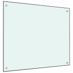 vidaXL Panou antistropi de bucătărie, alb, 70x60 cm, sticlă securizată vidaXL Panou antistropi de bucătărie, alb, 70x60 cm, sticlă securizată