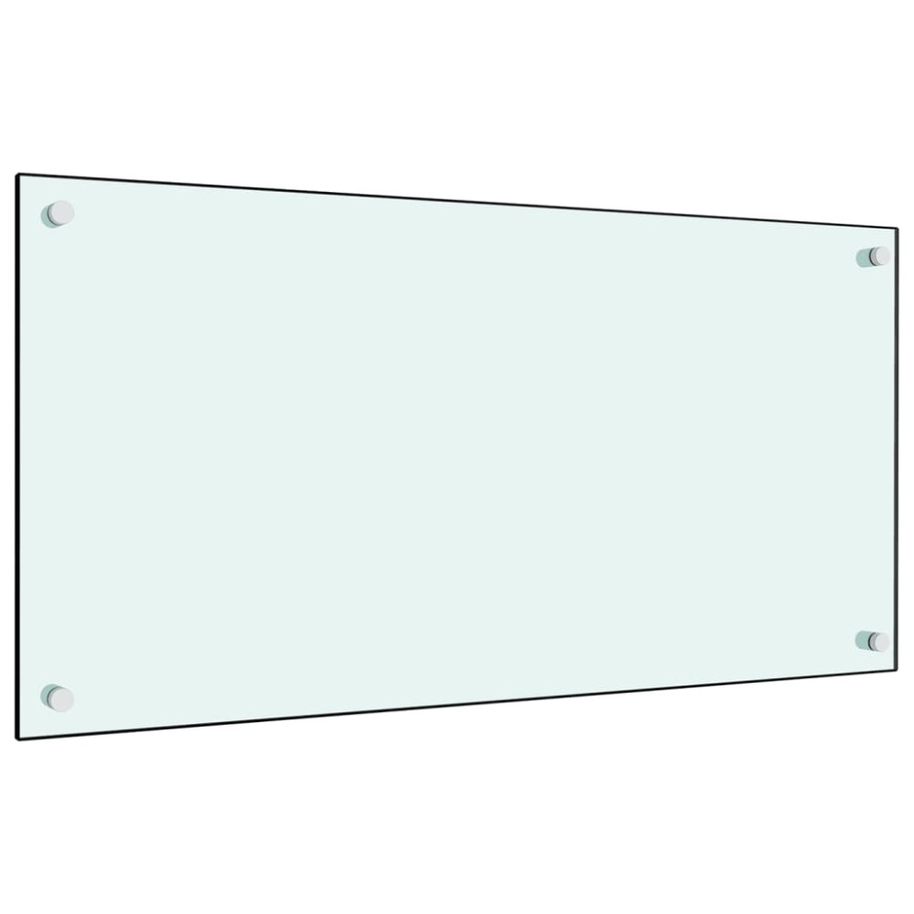 vidaXL Panou antistropi de bucătărie, alb, 80x40 cm, sticlă securizată