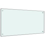 vidaXL Panou antistropi de bucătărie, alb, 80x40 cm, sticlă securizată vidaXL Panou antistropi de bucătărie, alb, 80x40 cm, sticlă securizată