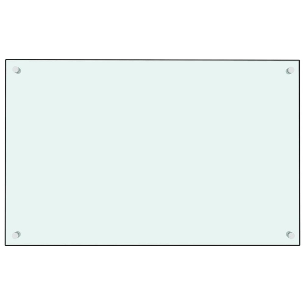 vidaXL Panou antistropi de bucătărie, alb, 80x50 cm, sticlă securizată