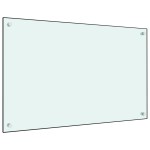 vidaXL Panou antistropi de bucătărie, alb, 80x50 cm, sticlă securizată vidaXL Panou antistropi de bucătărie, alb, 80x50 cm, sticlă securizată